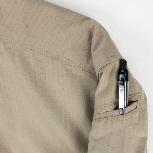 5.11 Tactical Shirt Men’s Large Tan Canvas Ripstop Relaxed Fit Utility Workwear - Picture 7 of 15